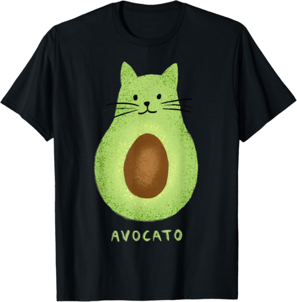 Avocato Funny Cute Cat Avocado Vegan And Cat Owner Kitten T-... - Image 2